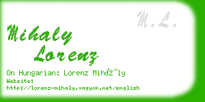 mihaly lorenz business card
